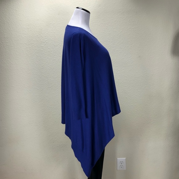 Kerisma Blue 3/4 Sleeve Handkerchief Hem Sweater - Picture 5 of 7